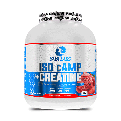 [5905488762271] Yava Labs Pure Iso Camp + Creatine increases Physical Performance-66Serv-2KG-Strawberry ice cream