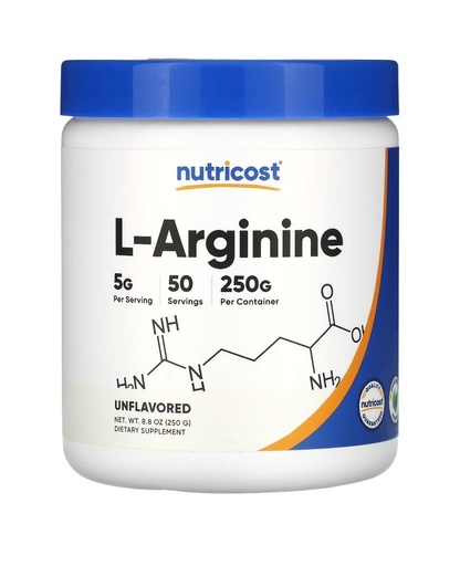 [810139574392] Nutricost L-Arginine.-50Serv.-250G-Unflavored