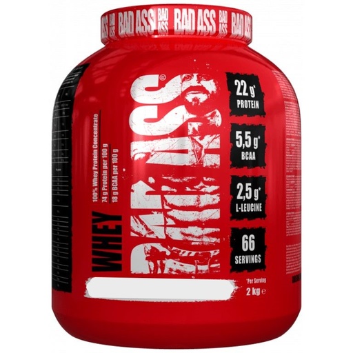 [2902448296067] Bad Ass Whey 100% Whey Protein concentrate-66Serv-2KG-Vanilla ice Cream