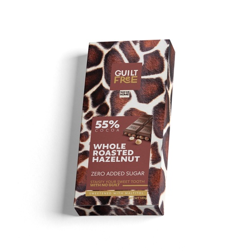 [6222023701410] Organic Nation Guilt Free Chocolate Bar 130G-Hazelnut Chocolate