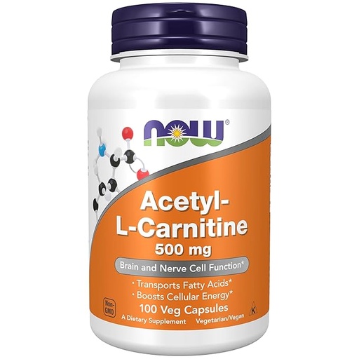 [733739000767] Now Foods Acetyl-L-Carnitine-500MG.-50Serv.-100Veg Caps