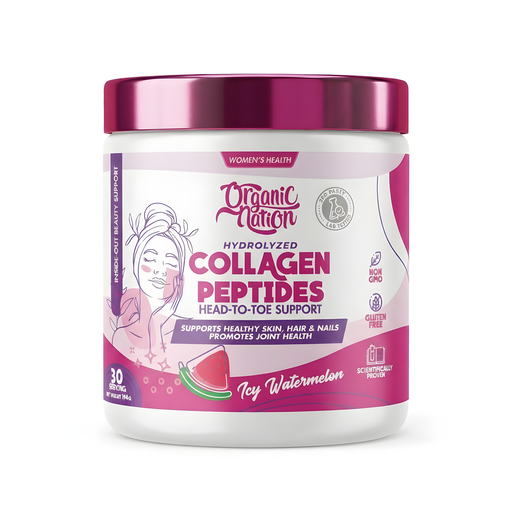 [6222023704718] Organic Nation Collagen Peptides-30Serv.-194G-Icy Watermelon