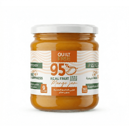 [6222023704787] Organic Nation Guilt Free 95% Real Fruit Mango Jam-190Gm